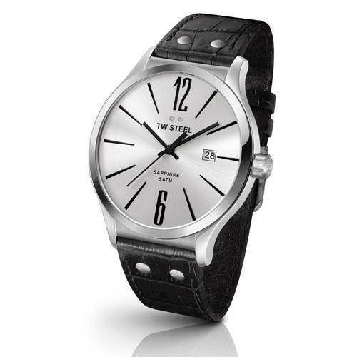 Image of Slim Line 45 mm sølv Quartz Herre ur fra TW Steel